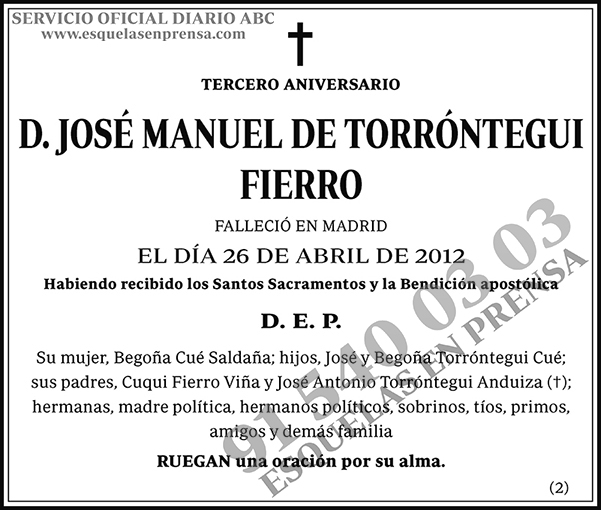 José Manuel de Torróntegui Fierro